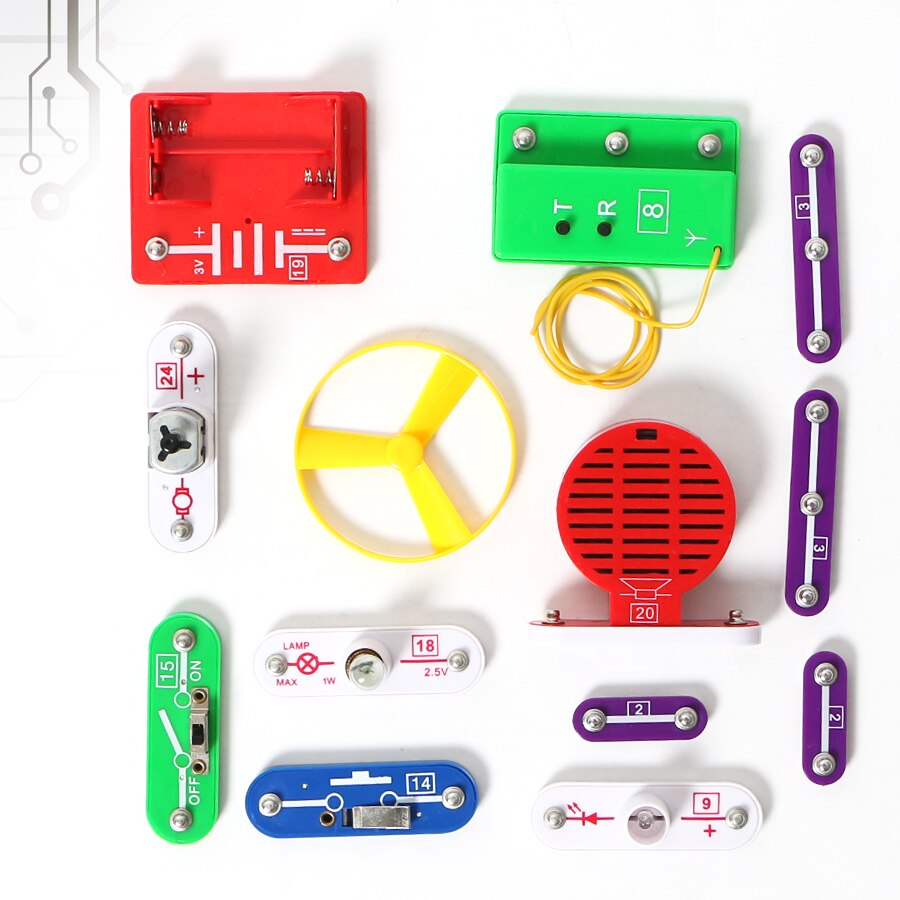 Электронный конструктор «Контакт» 39 схем, свет, звук / для школы и дома