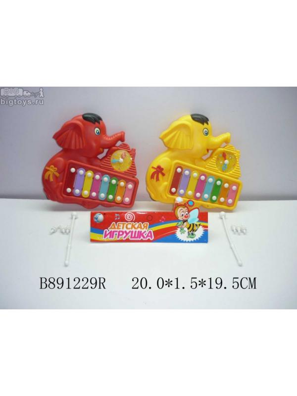 ксилофон 'Слоник' 2 цв. (8989B1)