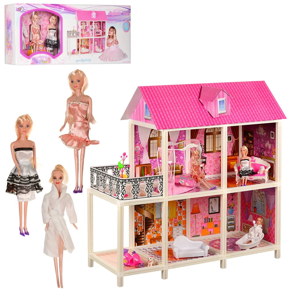 Кукольный домик Zhorya ZYC-0919 / 4 комнаты+3 куклы
