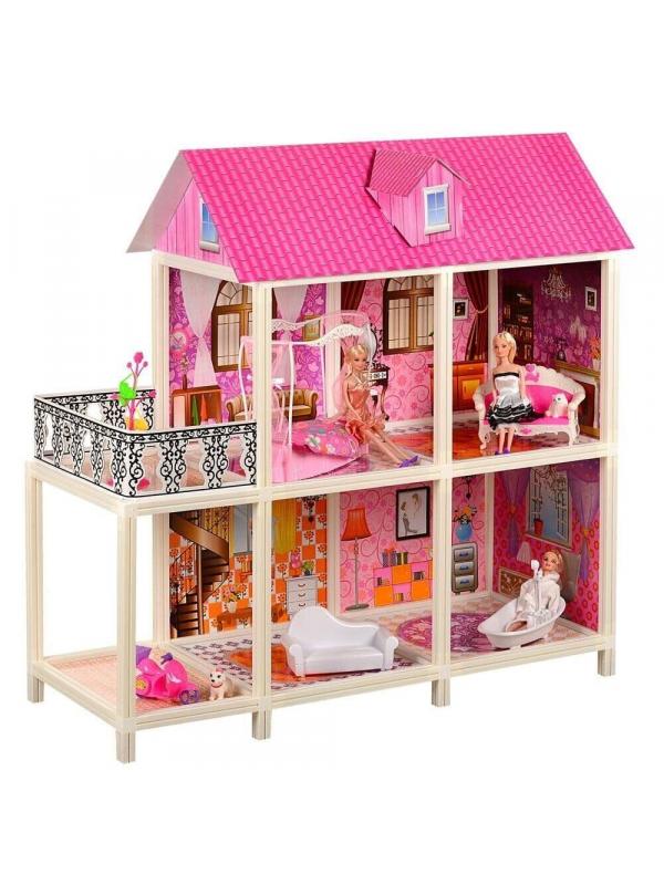 Кукольный домик Zhorya ZYC-0919 / 4 комнаты+3 куклы