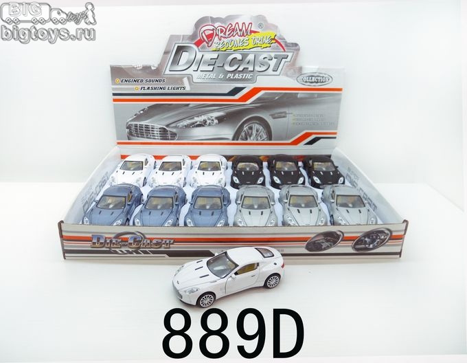 инерц. металл. WB 1:32 Aston Martin со звуком и светом