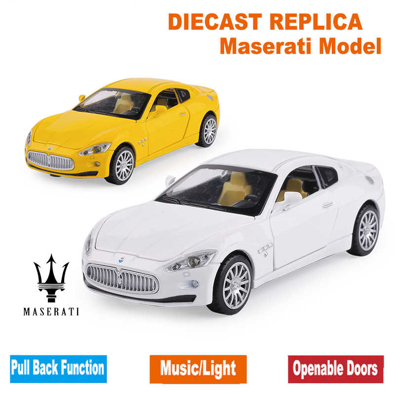 Металлическая машинка 1:32 «Maserati» 15 см. 604D свет и звук, инерционная / Микс