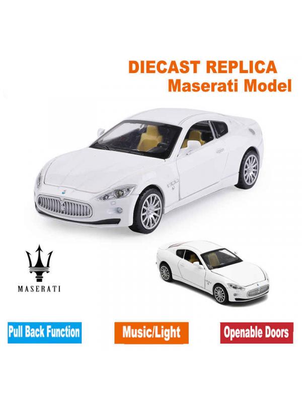 Металлическая машинка 1:32 «Maserati» 15 см. 604D свет и звук, инерционная / Микс