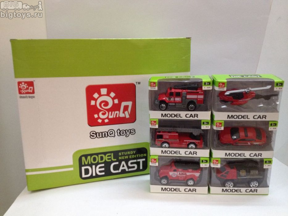 набор металл. транспорта SQ пожарная охрана 6 видов