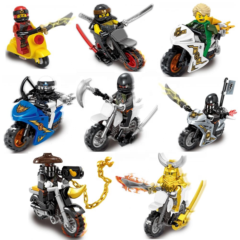 Минифигурки «Ниндзя на мотоциклах с оружием» 31155 (Совместимый с ЛЕГО), 8 видов