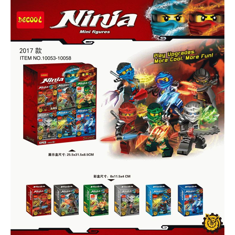 Конструктор Decool «Ниндзя» 10053-10058 (NinjaGo) комплект 6 шт.