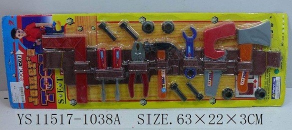 Набор строительных инструментов на блистере 63х22х3см