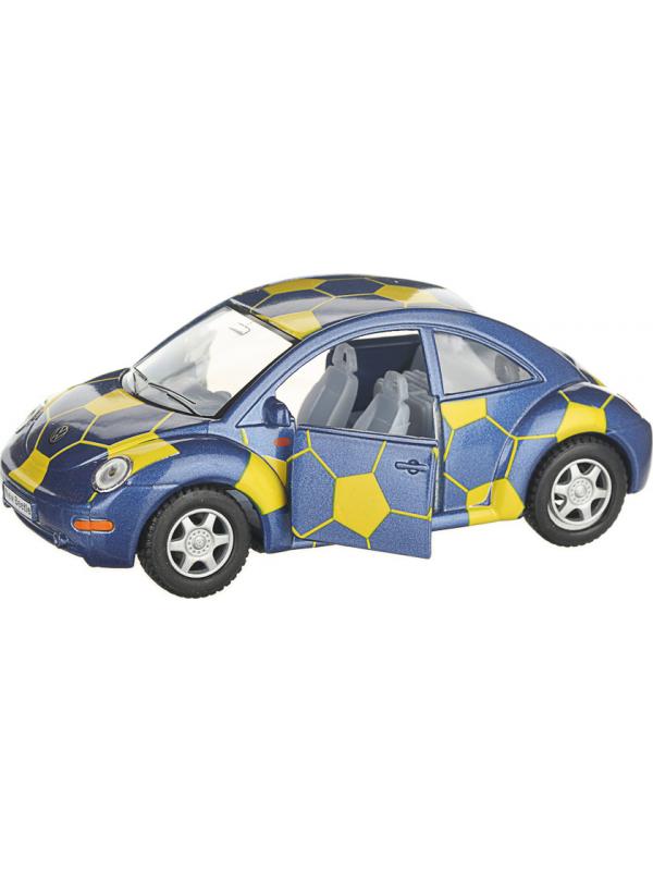 Машинка металлическая Kinsmart 1:32 «Volkswagen New Beetle Soccer» KT5028DR, инерционная / Микс