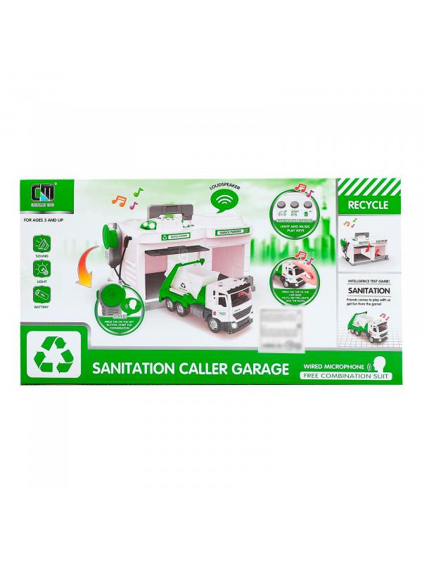 Парковка-Автосервис «Коммунальная служба» CLM-552 с машинкой и рацией, световые и звуковые эффекты