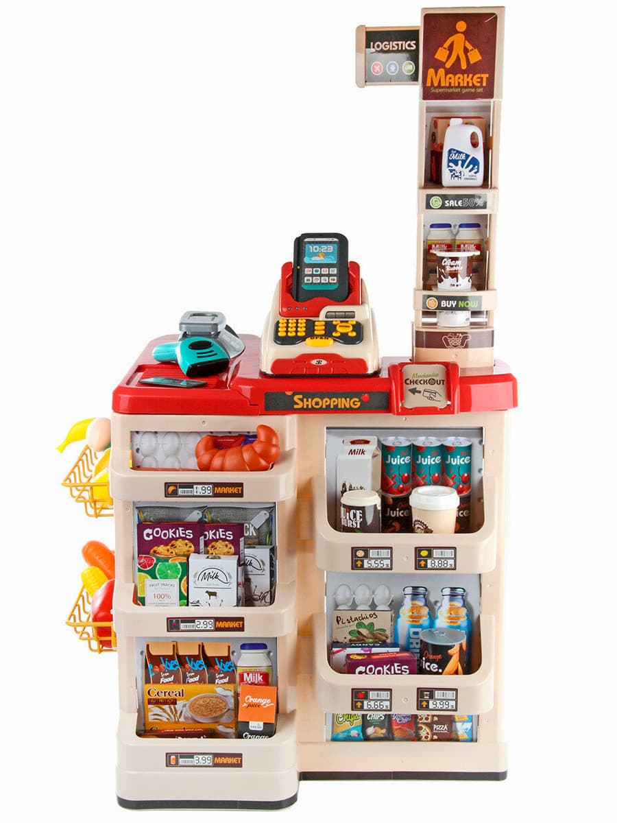 Детский игровой магазин «Home Supermarket» 668-84, высота 82, с корзиной / 48 аксессуаров