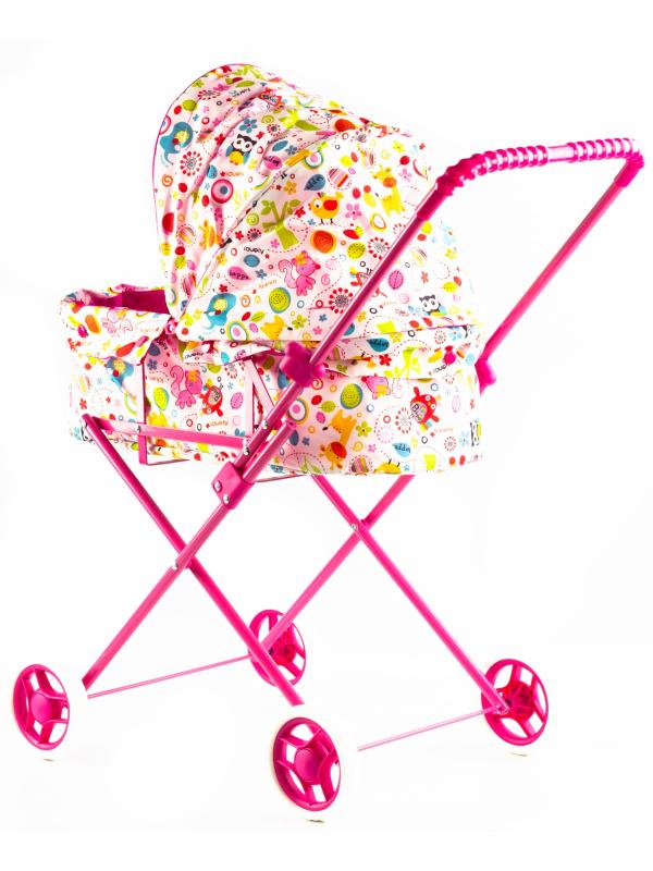 Детская коляска c люлькой-переноской для кукол 43 см Melobo, металлическая 9308 / Микс