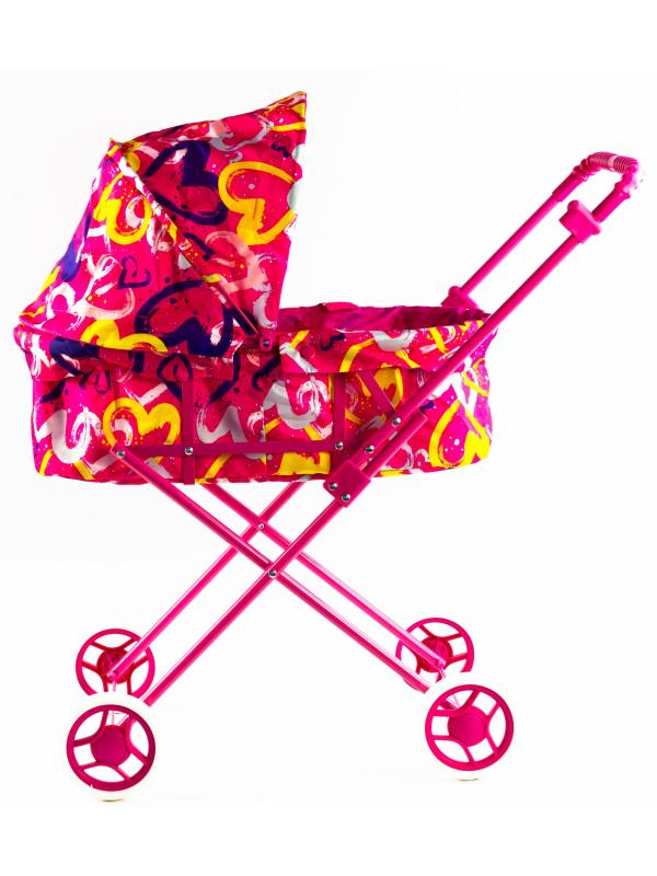 Детская коляска c люлькой-переноской для кукол 43 см Melobo, металлическая 9308 / Микс
