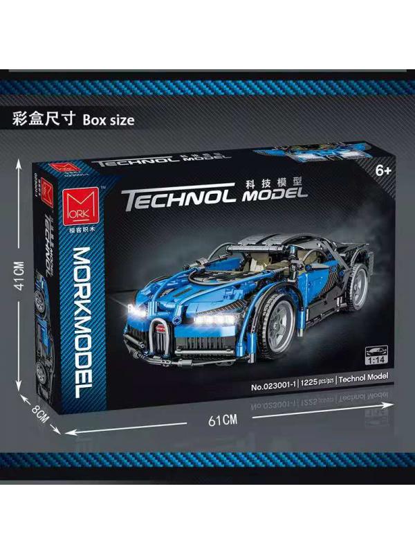 Конструктор MORK «Bugatti» 1:14 MOC 023001-1 (Technic 42083) / 1225 деталей