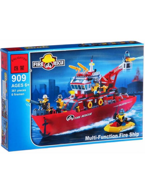 Конструктор Enlighten «Корабль пожарной службы» 909 Fire Rescue / 361 деталь