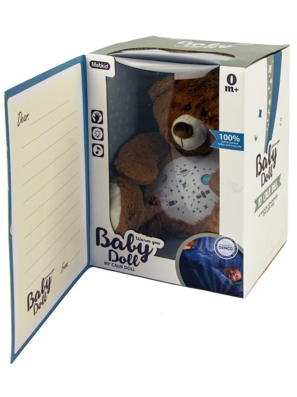 Мягкая игрушка-ночник «Медвежонок» с проектором и звуком‎ / 661-13A