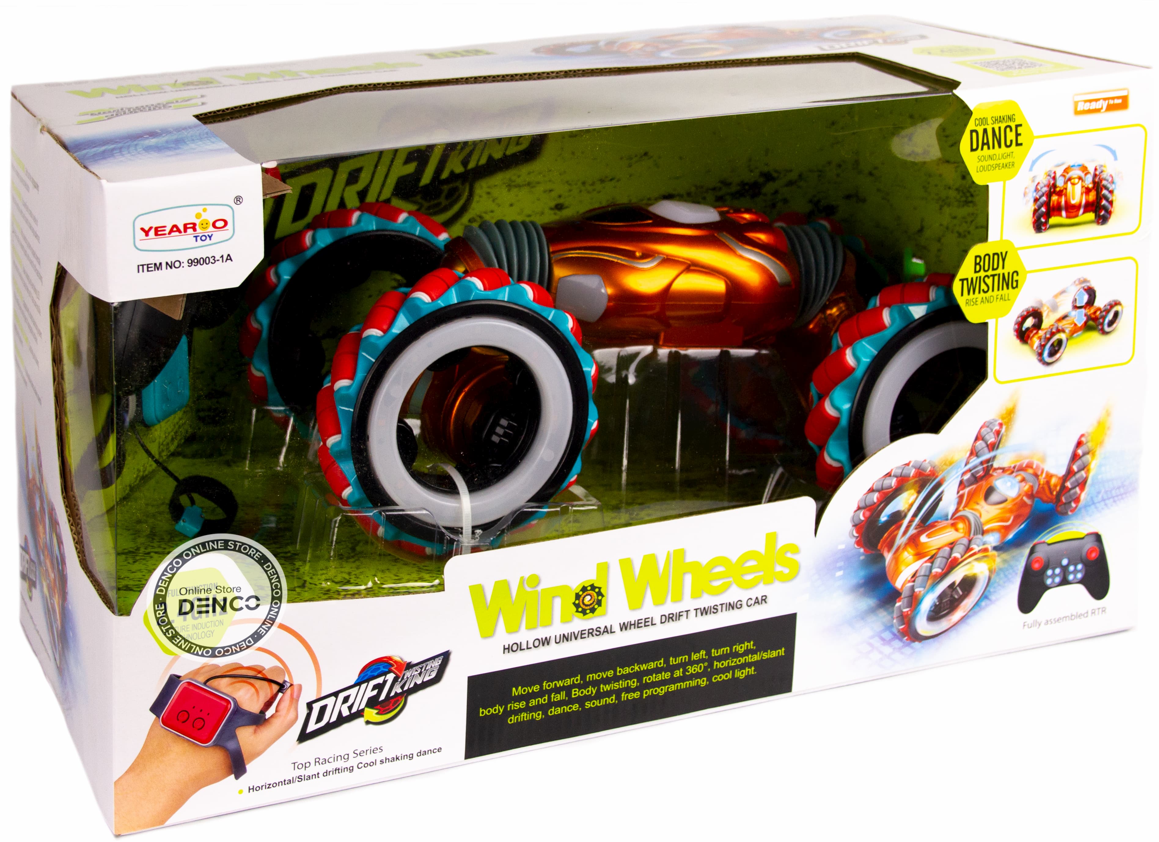 Радиоуправляемая дрифт машинка-перевертыш 1:10 «Wind wheels» 99003-1А, управление жестами / Микс