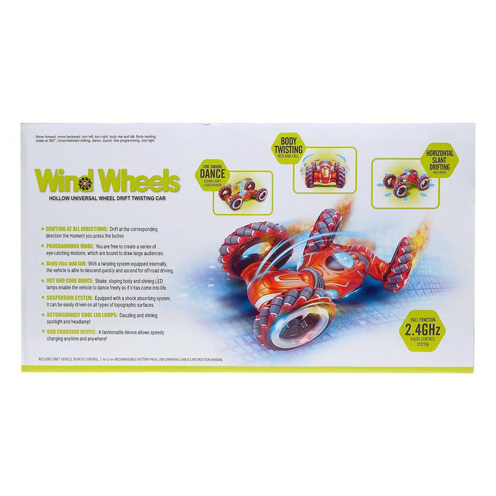 Радиоуправляемая дрифт машинка-перевертыш 1:10 «Wind wheels» 99003-1, управление пультом / Микс