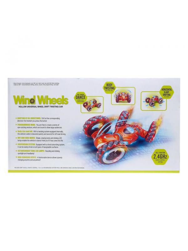 Радиоуправляемая дрифт машинка-перевертыш 1:10 «Wind wheels» 99003-1, управление пультом / Микс