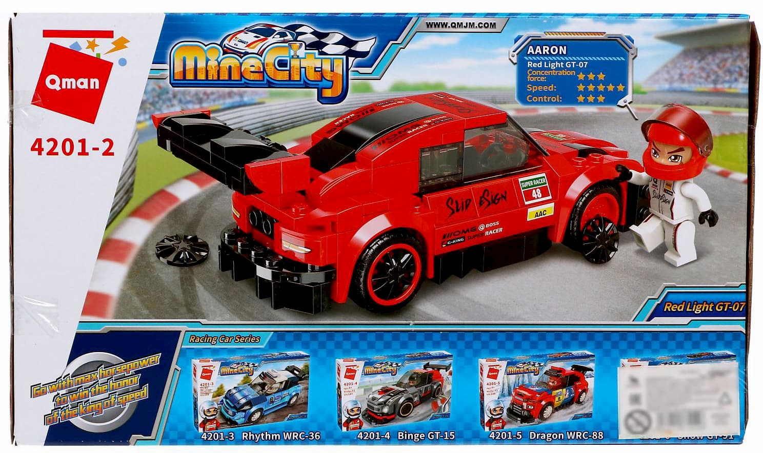 Конструктор Qman «Гоночный автомобиль Red Light GT-07» 4201-2 Mine City: Racing Car Series / 202 детали