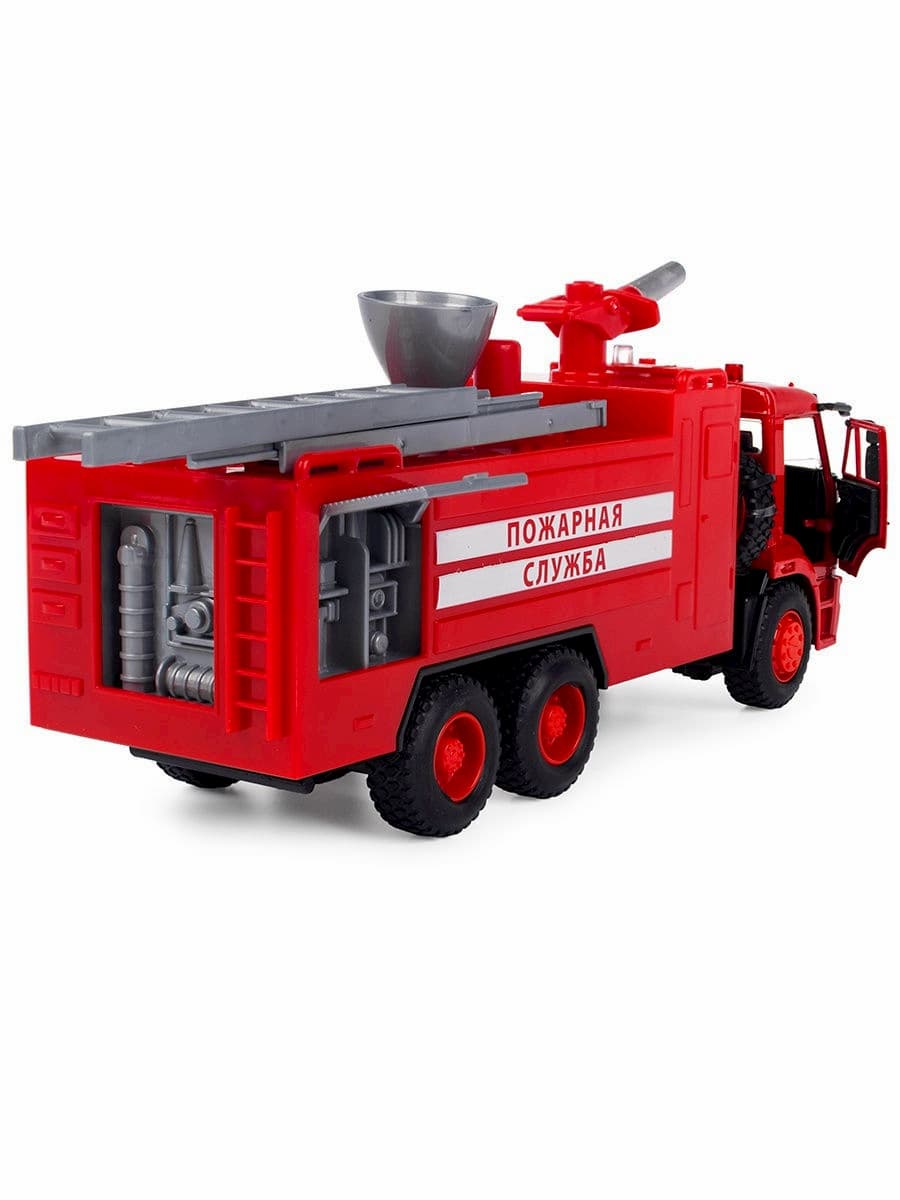 Машина инерционная Play Smart 1:38 «Камаз Пожарная служба» 19 см. 9624-A / Автопарк, вода, свет и звук