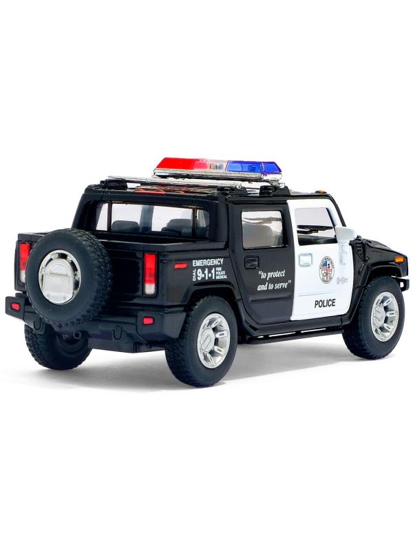 Металлическая машинка Kinsmart 1:40 «2005 Hummer H2 SUT (Полиция)» KT5097DP, инерционная