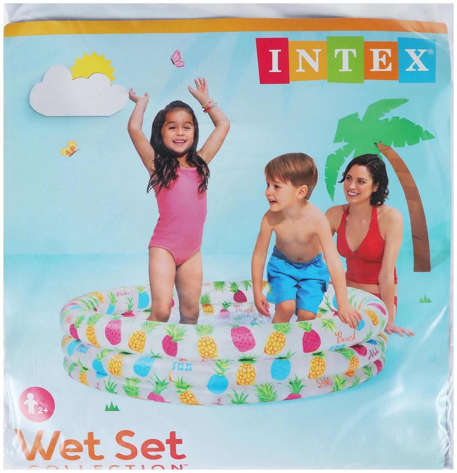 Детский надувной бассейн Intex «Ананасы» 59431 от 2 лет / 132х28 см.