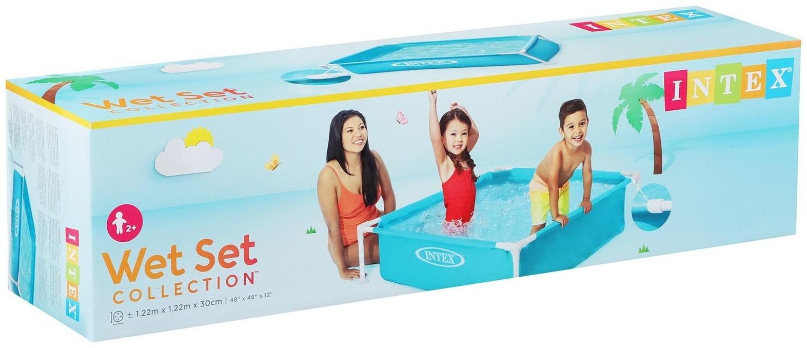 Детский Каркасный бассейн Intex «Mini Frame» 57173 / 122х122х30 см.