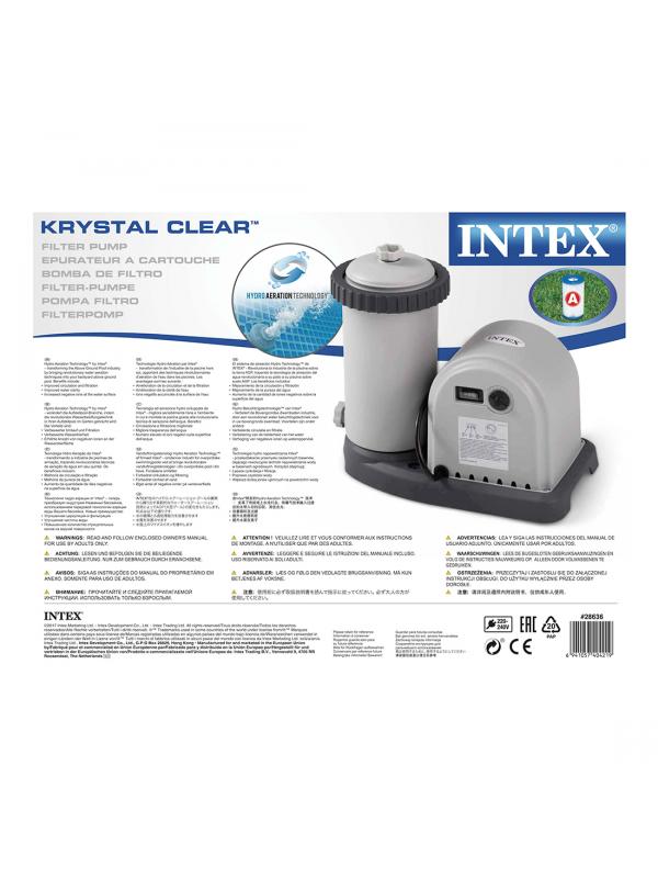 Картриджный фильтр-насос INTEX с таймером «Krystal Clear» 28636 / 5678л/ч