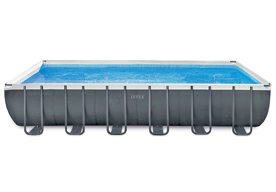 Прямоугольный каркасный бассейн «Ultra XTR Frame» (732х366х132 см, песчаный фильтр, лестница, настил, тент) Intex 26364