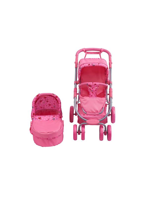 Детская игрушечная прогулочная коляска-трансформер Buggy Boom для кукол Amidea 9000C1 с люлькой-переноской