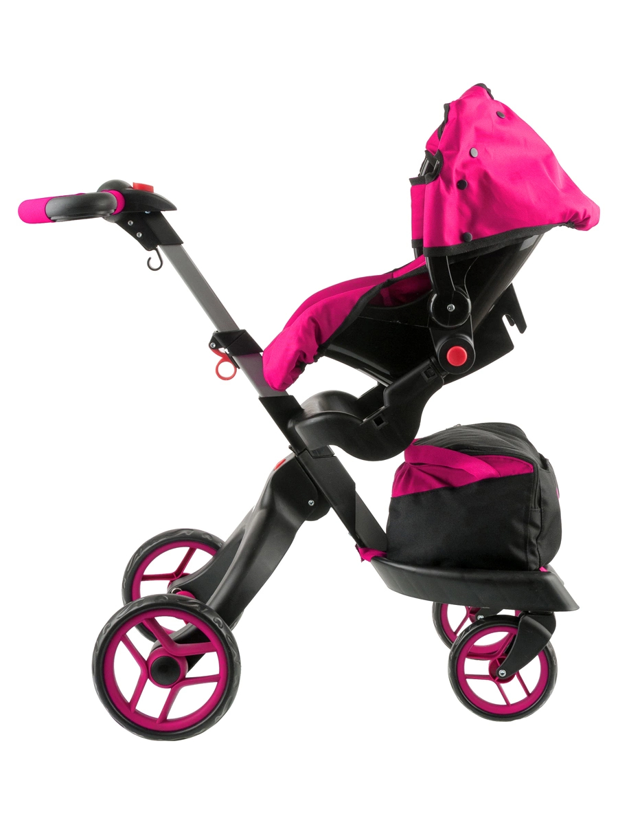 Детская игрушечная прогулочная коляска-трансформер Buggy Boom для кукол Aurora 9005-0971 12-в-1 с люлькой-переноской