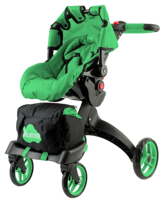 Детская игрушечная прогулочная коляска-трансформер Buggy Boom для кукол Aurora 9005-0671 12-в-1 с люлькой-переноской