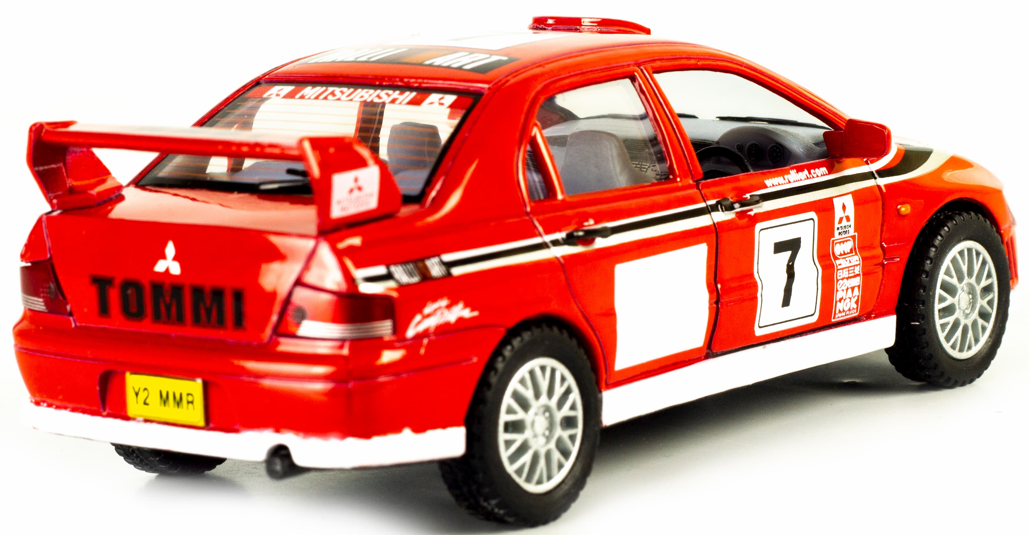 Металлическая машинка Kinsmart 1:36 «Mitsubishi Lancer Evolution VII WRC» KT5048D инерционная