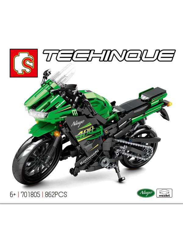 Конструктор Sembo Block «Kawasaki Ninja 400» 701805 / 862 детали