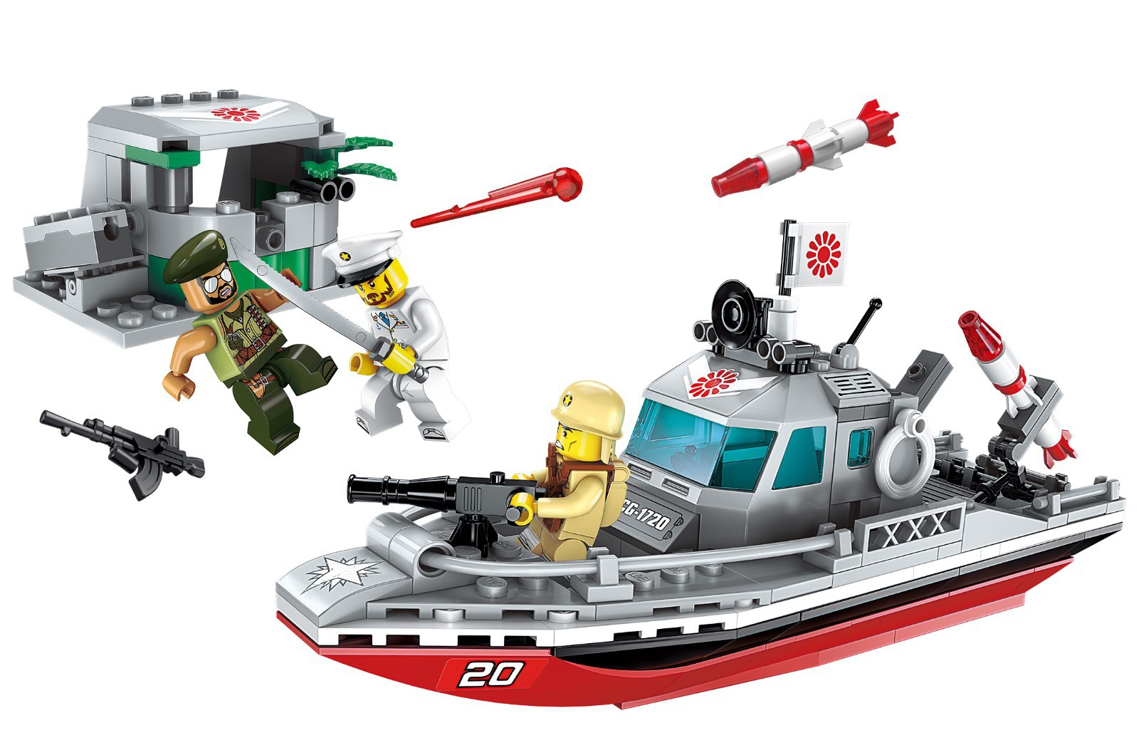 Конструктор Qman «Морской десант» 1720 Combat Zones / 235 деталей