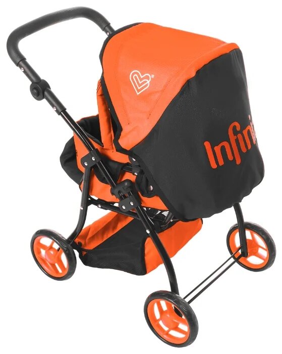 Детская игрушечная прогулочная коляска-трансформер Buggy Boom для кукол Infinia 8448-1123 2-в-1 с люлькой-переноской