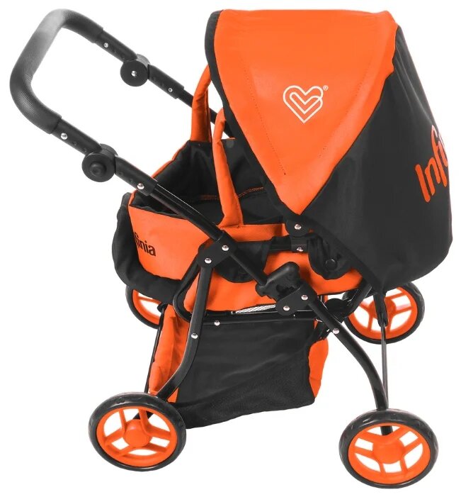 Детская игрушечная прогулочная коляска-трансформер Buggy Boom для кукол Infinia 8448-1123 2-в-1 с люлькой-переноской