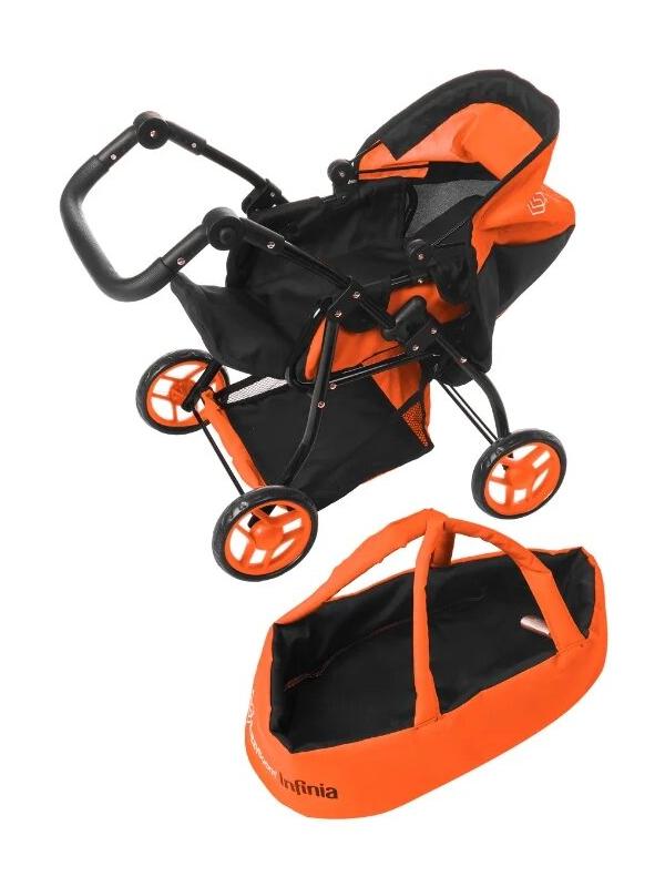 Детская игрушечная прогулочная коляска-трансформер Buggy Boom для кукол Infinia 8448-1123 2-в-1 с люлькой-переноской