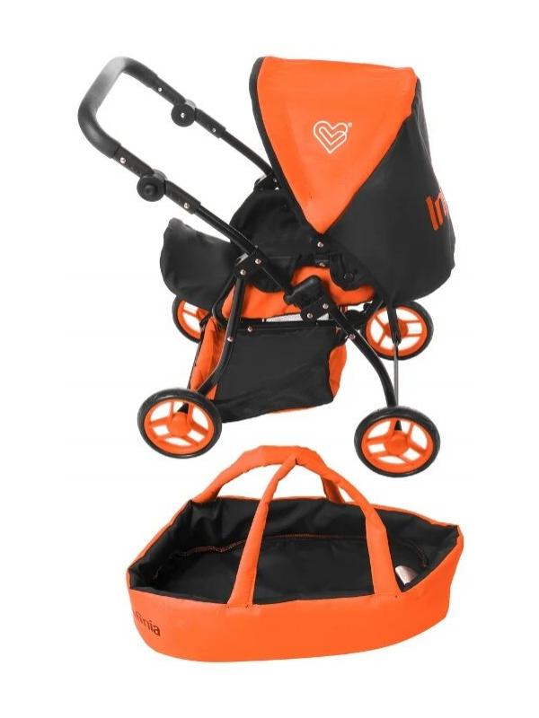 Детская игрушечная прогулочная коляска-трансформер Buggy Boom для кукол Infinia 8448-1123 2-в-1 с люлькой-переноской