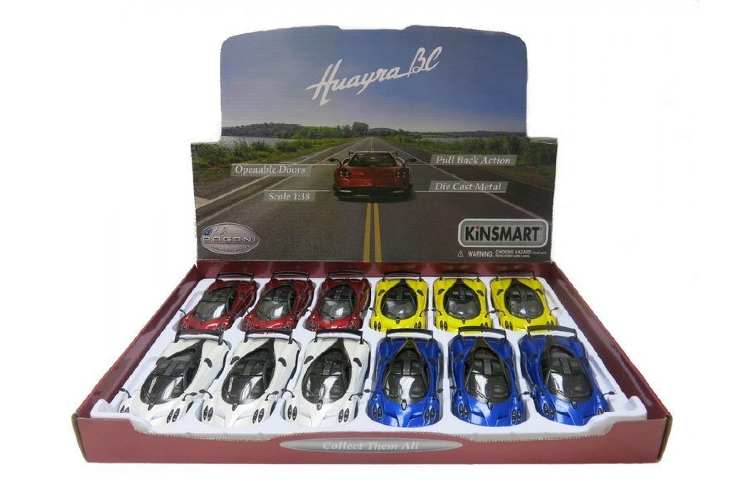 Металлическая машинка Kinsmart 1:38 «2016 Pagani Huayra BC» KT5400D, инерционная / Микс