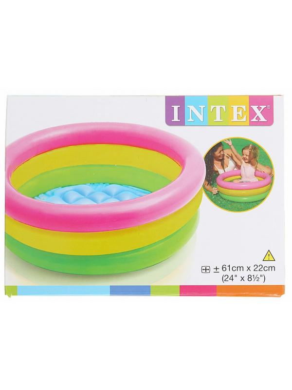 Детский надувной бассейн Intex «Sunset Glow / Радуга» 57107 / 61х22 см.