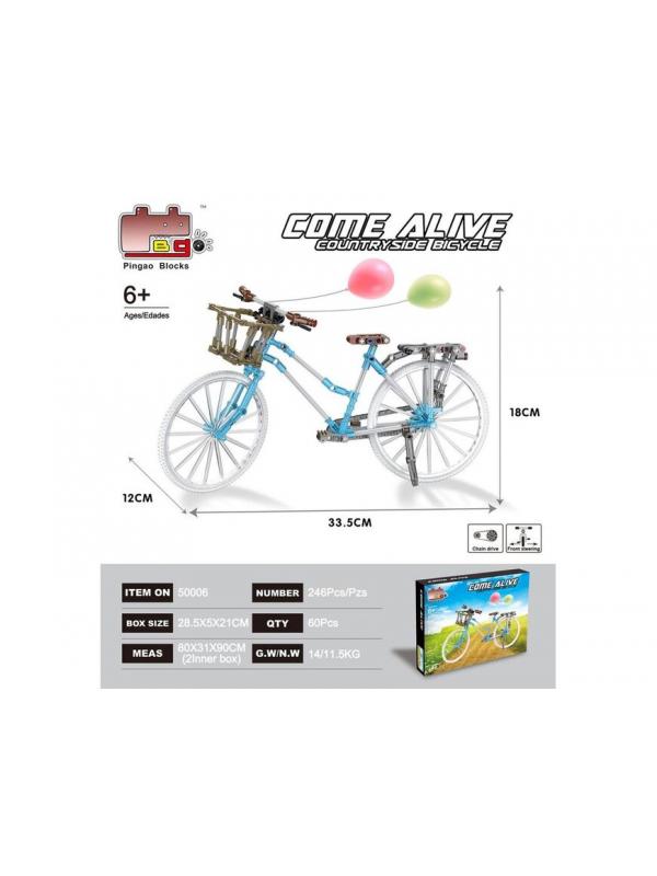 Конструктор Pingao Blocks «Велосипед прогулочный» 50006 / 246 деталей
