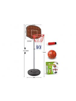 Баскетбольный щит 116.5-160 см на стойке с мячом и насосом / ТСХ40В-13