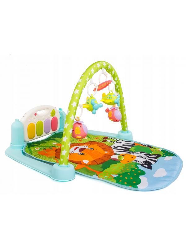 Развивающий музыкальный коврик для малышей на р/у с пианино и погремушками 9917