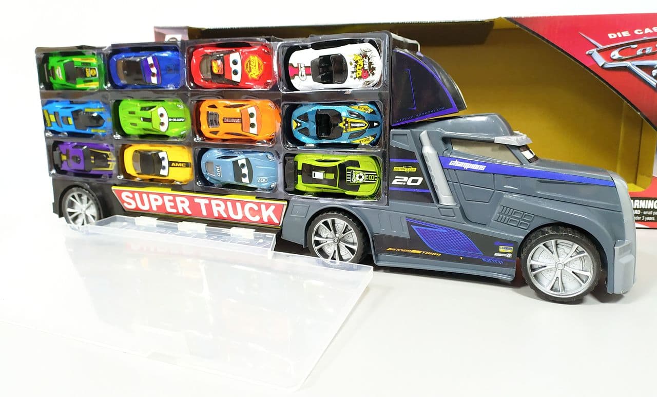Игровой набор Cars 3 «Автотрейлер с металлическими машинками» 7512-К1 / Микс