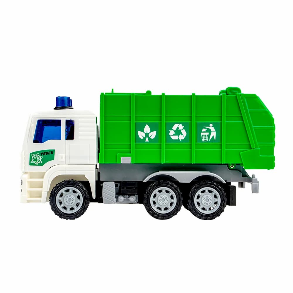Машинка пластиковая 1:20 «Мусоровоз» 661-03А / Инерционная, свет и звук