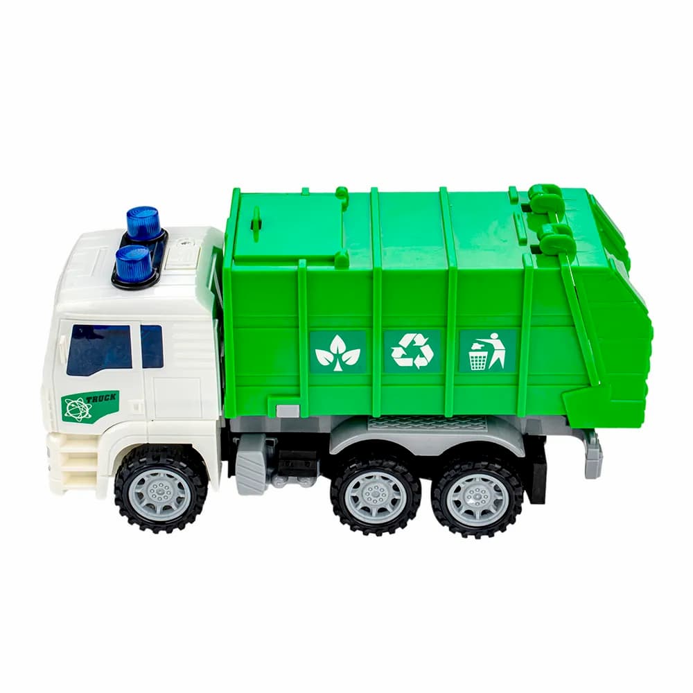 Машинка пластиковая 1:20 «Мусоровоз» 661-03А / Инерционная, свет и звук