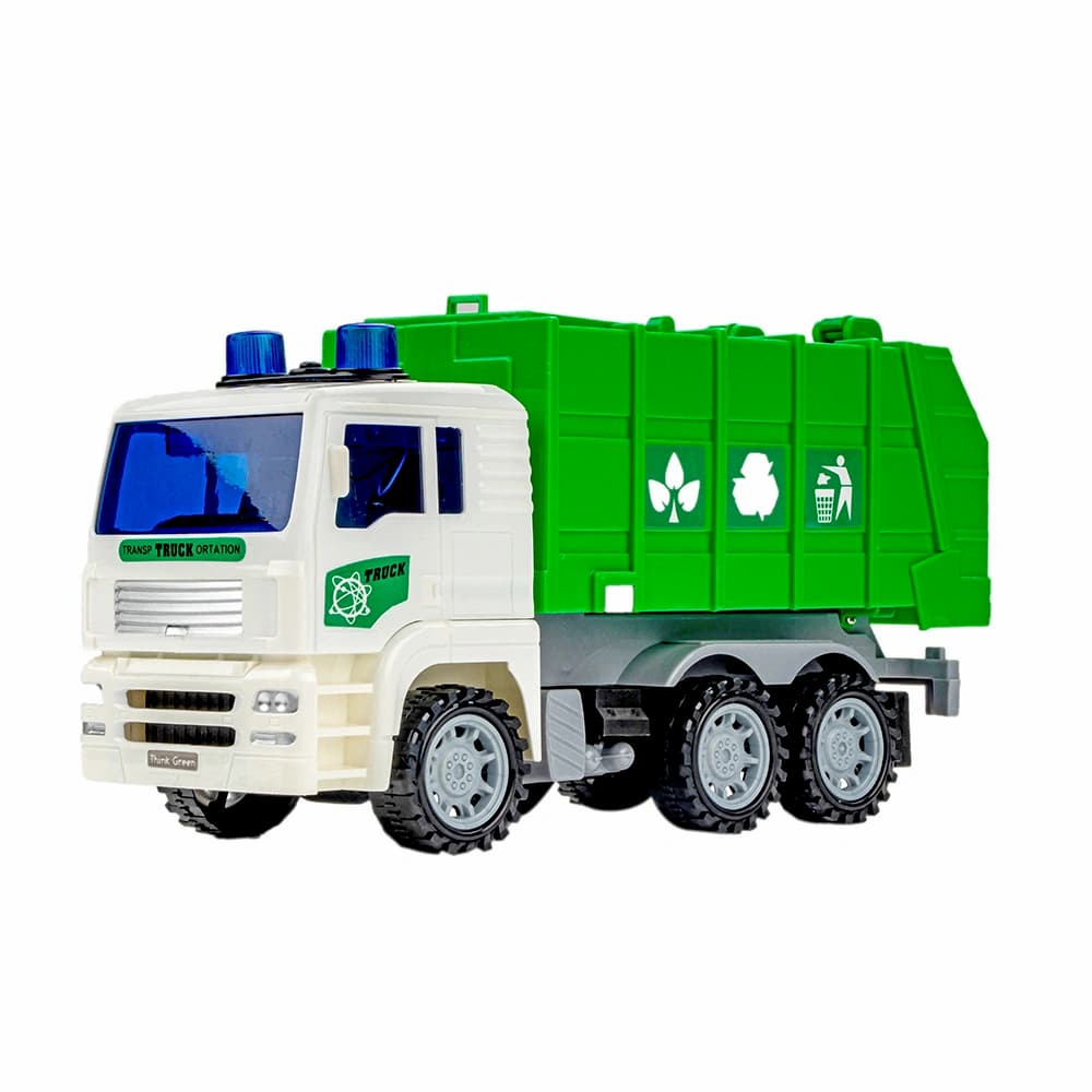 Машинка пластиковая 1:20 «Мусоровоз» 661-03А / Инерционная, свет и звук