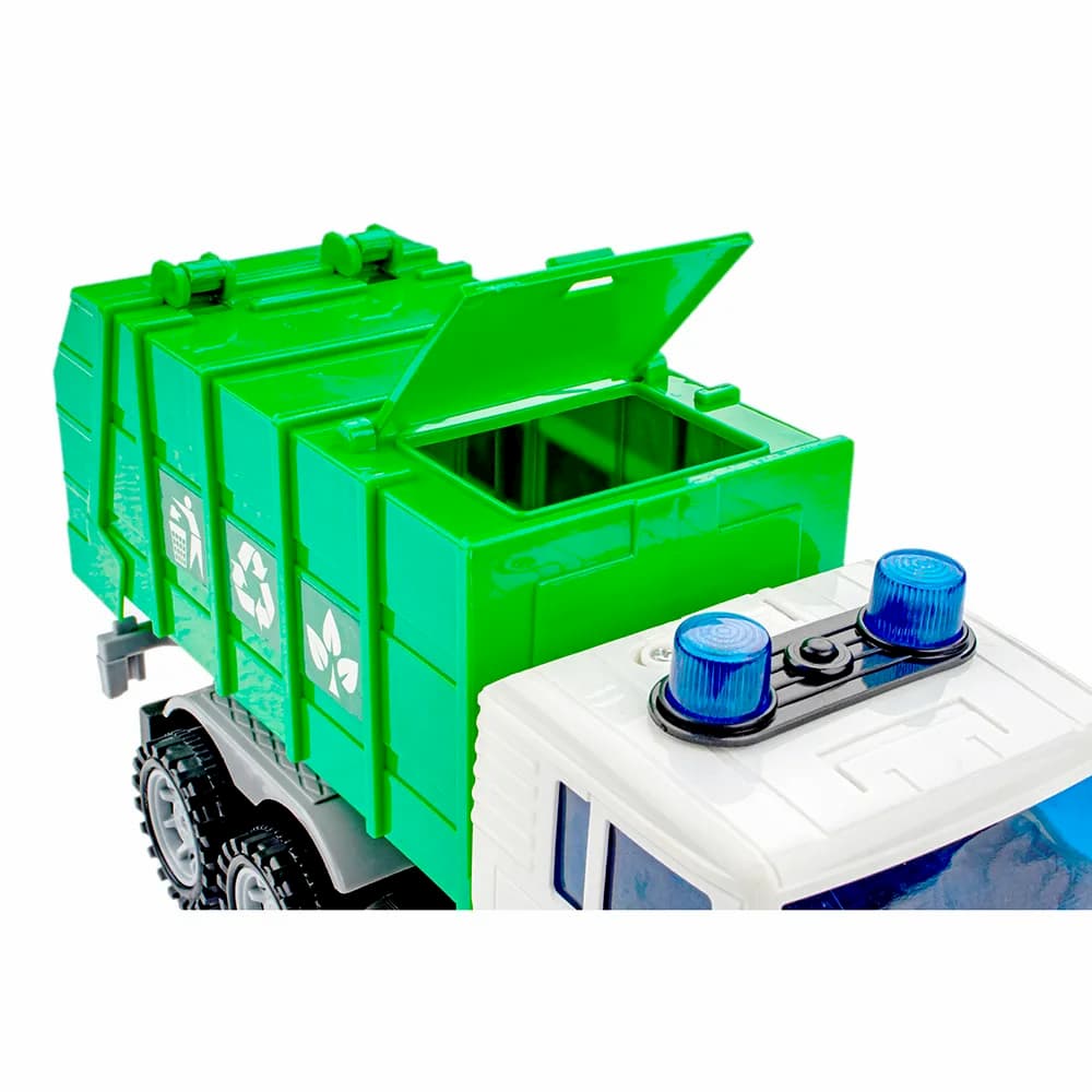 Машинка пластиковая 1:20 «Мусоровоз» 661-03А / Инерционная, свет и звук