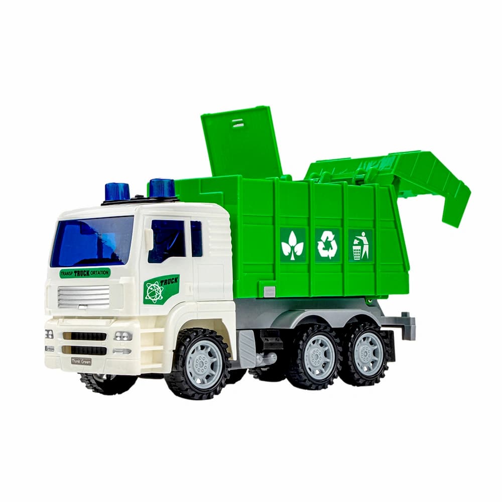 Машинка пластиковая 1:20 «Мусоровоз» 661-03А / Инерционная, свет и звук